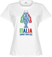 Italië Champions Of Europe 2021 T-Shirt - Wit - Dames - XL - 14