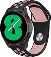 Strap-it Samsung Galaxy Watch 4 - 44mm sport band - zwart/roze
