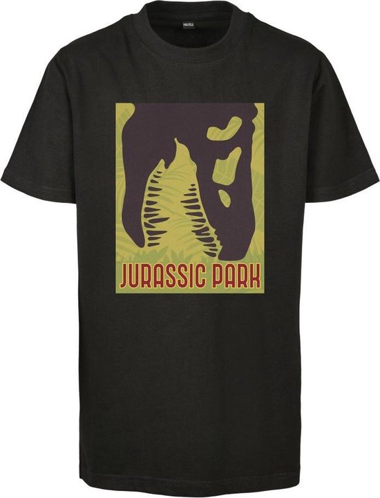 Urban Classics Jurassic Park Kinder Tshirt -Kids Jurassic Park Big Logo Zwart