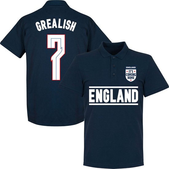 Engeland Grealish It's Coming Home Team Polo - Navy