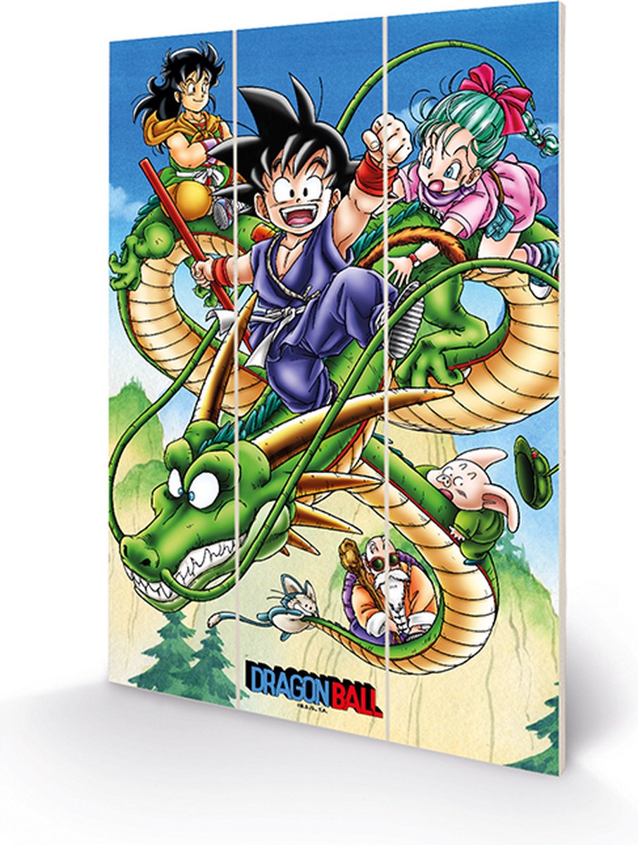 Dragon Ball - Soaring Through The Sky Wood Print 20 X 29.5 cm