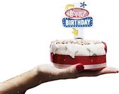 taarttopper Happy Birthday led 10,5 x 14,5 cm
