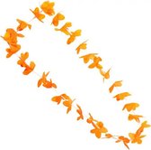 krans Hawaii polyester oranje one-size