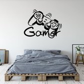 Muursticker Gamer -  Oranje -  100 x 76 cm  -  baby en kinderkamer  engelse teksten - Muursticker4Sale