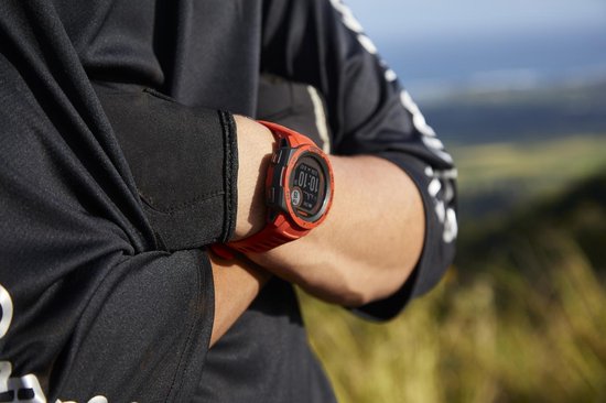 Garmin Instinct Solar - Smartwatch - Robuust GPS Sporthorloge - Zon Oplaadbaar - 45mm - Flame Red - Garmin