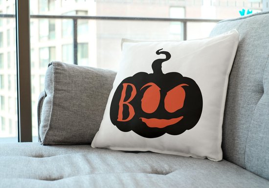 Oreiller d'Halloween : Boo Citrouille | Décoration Halloween | Cadeaux drôles | Cadeau | Coussin