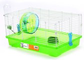 M-pets Hamsterkooi 45 X 25 X 30 Cm Staal Groen/wit 4-delig