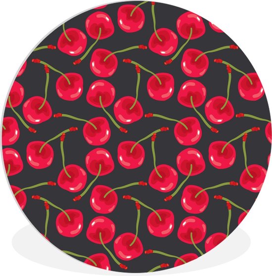 Wall Circle - Wall Circle Indoor - Summer - Cerise - Rouge - 140x140 cm - Décoration murale - Peintures Ronds