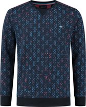 Gabbiano Trui Sweater Met Print 771725 Navy 301 Mannen Maat - M