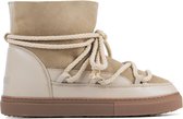 Inuikii Enkellaarsjes Dames Outdoor / Snowboots / Damesschoenen - Suède - Classic Sneaker - Beige - Maat 40