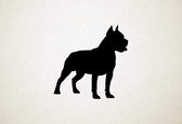 Amerikaanse Staffordshire Terrier - Silhouette hond - L - 75x75cm - Zwart - wanddecoratie