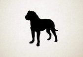 Bullmastif - Silhouette hond - M - 65x60cm - Zwart - wanddecoratie