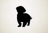 Shiranian - Silhouette hond - M - 77x60cm - Zwart - wanddecoratie