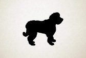 Saint Berdoodle - Silhouette hond - M - 60x72cm - Zwart - wanddecoratie