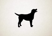 Labrador Retriever - Silhouette hond - XS - 21x26cm - Zwart - wanddecoratie
