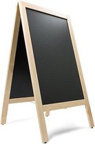 Krijtstoepbord blank - dubbelzijdig - 75 x 135 cm
