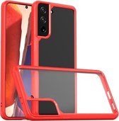 Voor Samsung Galaxy S21 5G TPU + pc-beschermhoes (rood)