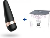 Satisfyer Pro 3 - Clitorisstimulator + Luxe Massagekaars - Petchouli