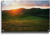 Walljar - Sunset Mountain - Muurdecoratie - Plexiglas schilderij