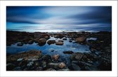 Walljar - Rocky Shore - Muurdecoratie - Poster met lijst