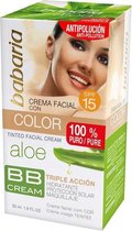 Vochtinbrengende Crème Make-Up Effect Babaria Aloë Vera SPF 15 (50 ml)