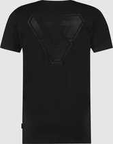 Purewhite -  Heren Regular Fit    T-shirt  - Zwart - Maat S