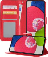 Samsung Galaxy A52s Hoesje Book Case Hoes Portemonnee Cover - Samsung Galaxy A52s Case Hoesje Wallet Case - Rood