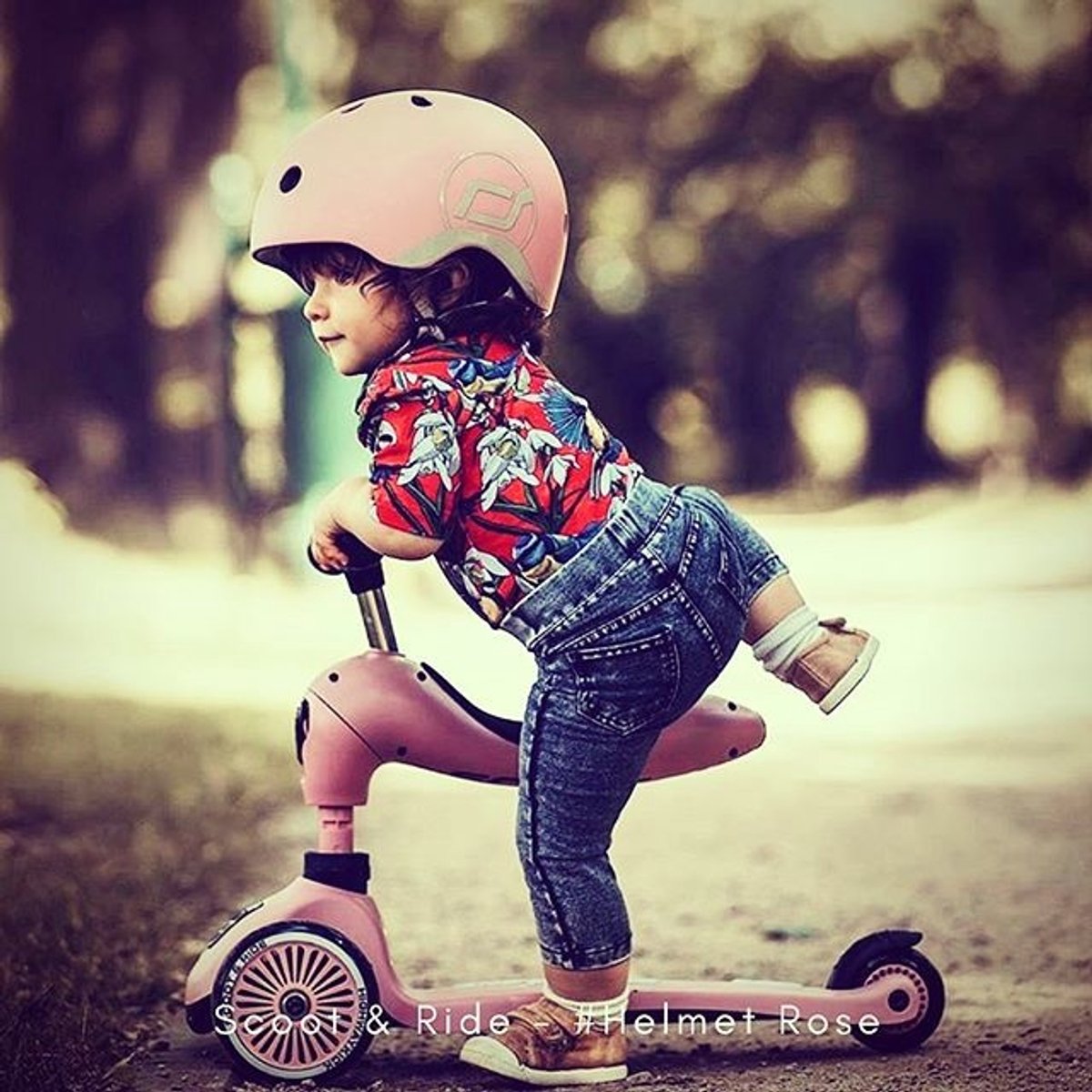 Scoot & Ride Highwaykick 1 – 2-in-1 Kinderstep – Loopfiets en Step in Één – Zonder Gereedschap Ombouwbaar – Veilig en Stabiel – Roze — afbeelding 12