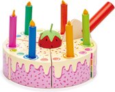 Jouet Gâteau En Bois Eichhorn - 18 Pièces Avec Bougies Et Coupe-Gâteau - Pour Enfants Dès 2 Ans