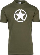 Fostex Garments - T-shirt with white star (kleur: Groen / maat: XL)