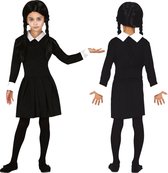 FIESTAS GUIRCA, S.L. - Zwart gothic meisje outfit voor kinderen - 110/116 (5-6 jaar)