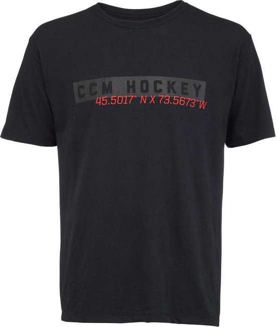 Foto: Ccm blackout coordinates t shirt korte mouw ijshockey casual volwassenen zwart m