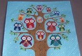 Ti-flair - Owl family tree blue - cocktail papieren servetten