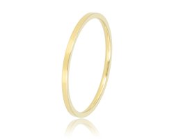 My Bendel - Fijne Stapelring Goudkleurig 1mm - Fijne Stapelring Goudkleurig 1mm - Stainless Steel met Dikke Plating - met Luxe Cadeauverpakking | Sieraden Voor Dames | Maat 17.00 Mm / Maat 53