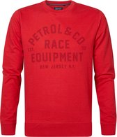 Petrol Industries - Heren Sweater met print - rood - Maat L