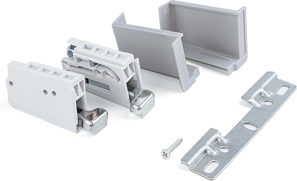 Emuca Drager Hook voor hoge keuken-modules, belasting 70 kg, Staal en kunststof, Grijs, 5 un.