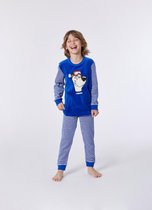 Woody pyjama jongens - ijsbeer - blauw - 212-1-PLC-V/852 - maat 140