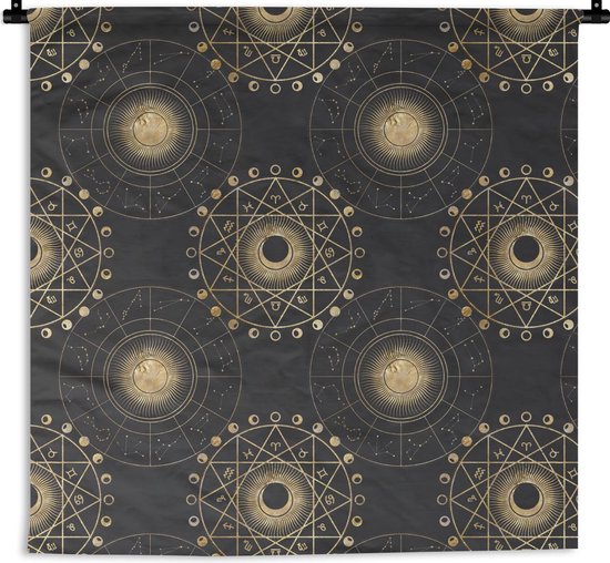 Tapisserie - Motifs - Spirituel - Or - 90x90 cm - Tapisserie