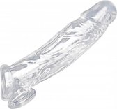 Realistic Clear Penis Enhancer and Ball Stretcher - Transparent