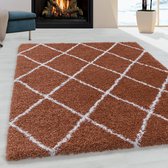 Ayyıldız ALVOR Rechtech Terra Shaggy Modern Vloerkleed - 60 X 110 CM - Polypropyleen - Jute