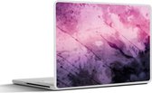 Sticker pour ordinateur portable - 15,6 pouces - Oeuvre abstraite faite de tons aquarelle et violet