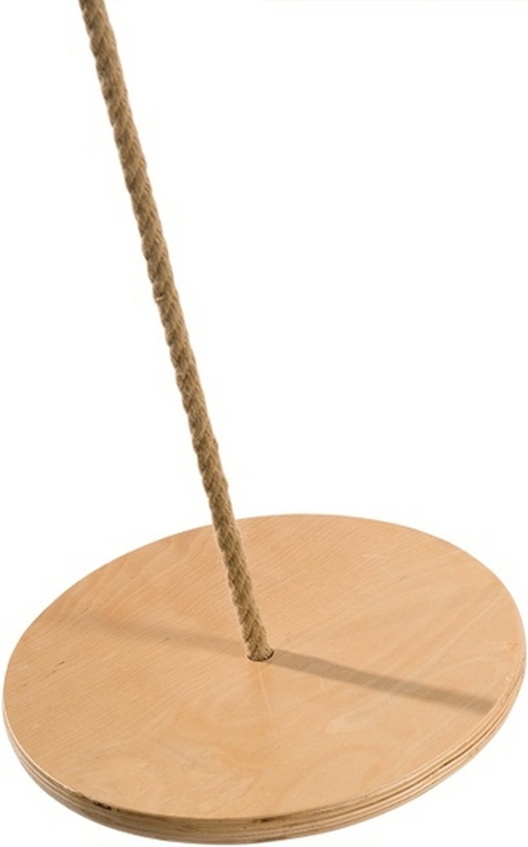 Schommeldisk Hout met PP touw