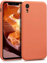 Siliconen hoesje met camera bescherming geschikt voor Apple iPhone Xr - oranje