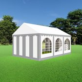 Partytent 6x4 PVC - Professional | Grijs / wit