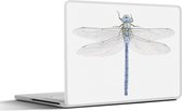 Laptop sticker - 15.6 inch - Een illustratie van een libelle op een witte achtergrond - 36x27,5cm - Laptopstickers - Laptop skin - Cover