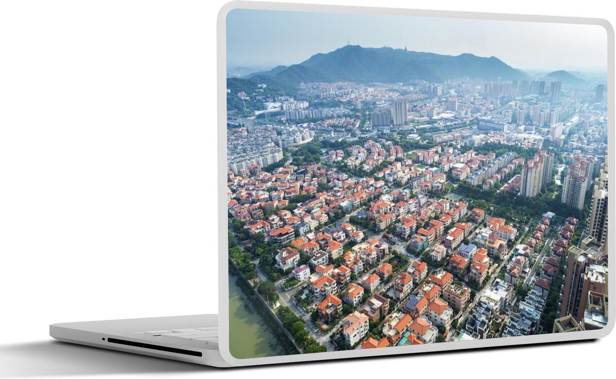 Afbeelding van product SleevesAndCases  Laptop sticker - 15.6 inch - Luchtfoto van het Aziatische Foshan