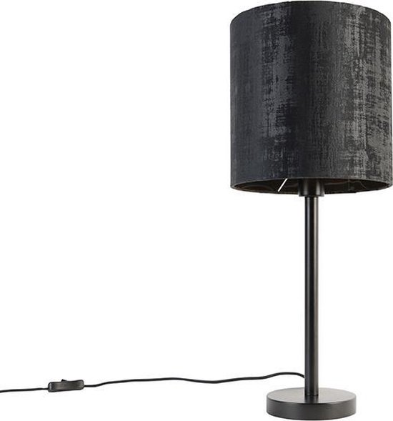 QAZQA simplo - Moderne Tafellamp met kap - 1 lichts - H 600 - Woonkamer | Slaapkamer | Keuken