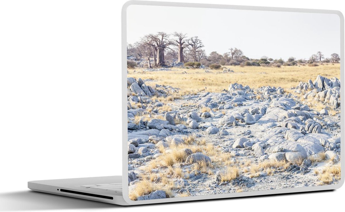 Afbeelding van product SleevesAndCases  Laptop sticker - 10.1 inch - Uitzicht over de vlaktes in het Nationaal park Makgadikgadi Pans