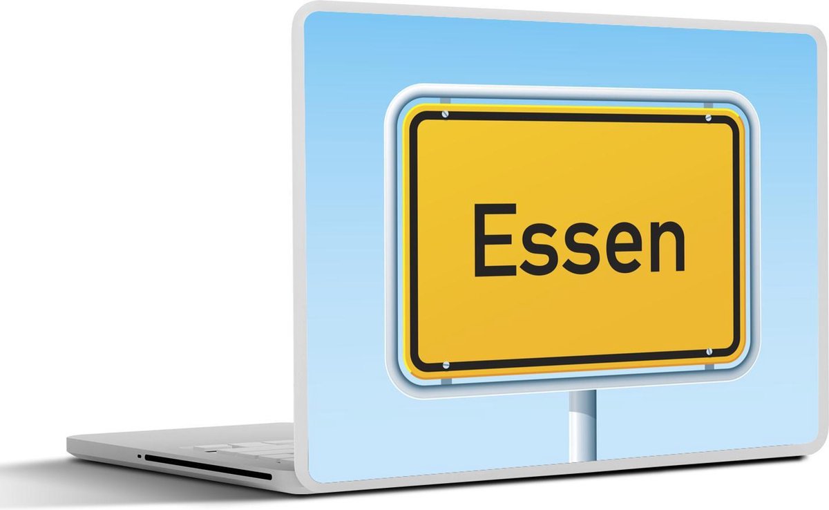 Afbeelding van product SleevesAndCases  Laptop sticker - 11.6 inch - Het gele naambord van de Duitse stad Essen