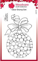 Woodware Clear Singles Stempel - Bubble Bauble And Ribbon